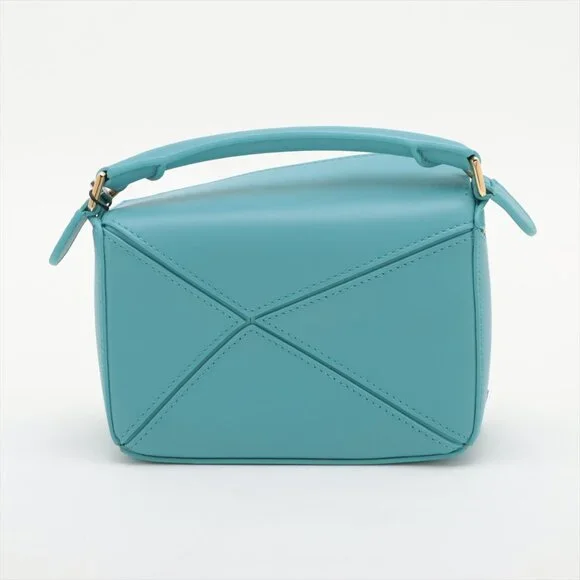 Loewe x Studio Ghibli Mini Puzzle Bag Leather 2 Way Handbag Blue - Picture 2 of 12